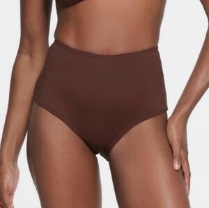SKIMS RECYCLED SWIM FULL BRIEF BIKINI BOTTOM PANTY SWIMWEAR Cocoa Brown Small
